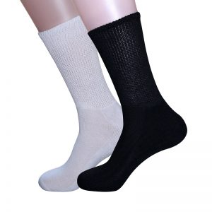 Sealox Men’s 4-Pack Diabetic Cushioned Crew Socks Non-Binding Top