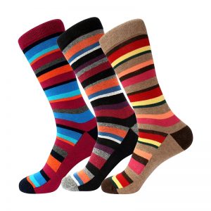 Combed Cotton Dress Crew Socks Fashion Step Out – 3 Pairs