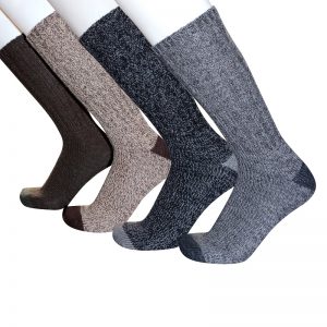 Merino Wool Ragg Crew Socks – 2 Pairs – Men