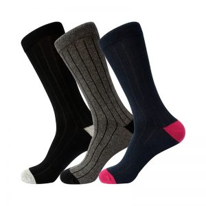 Combed Cotton Dress Crew Socks Classic A – 3 Pairs